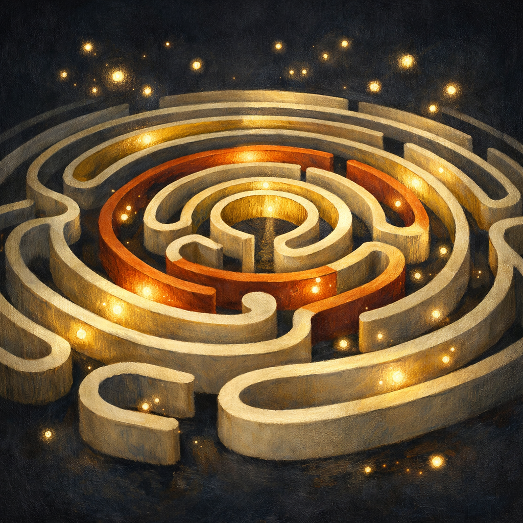 Impossible geometric labyrinth